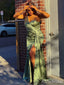 Elegant One Shoulder Pleated Side Slit Mermaid Long Prom Dress, PD38101