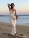 Elegant Ivory Spaghetti Strap Corset Mermaid Long Prom Dress,PD38136