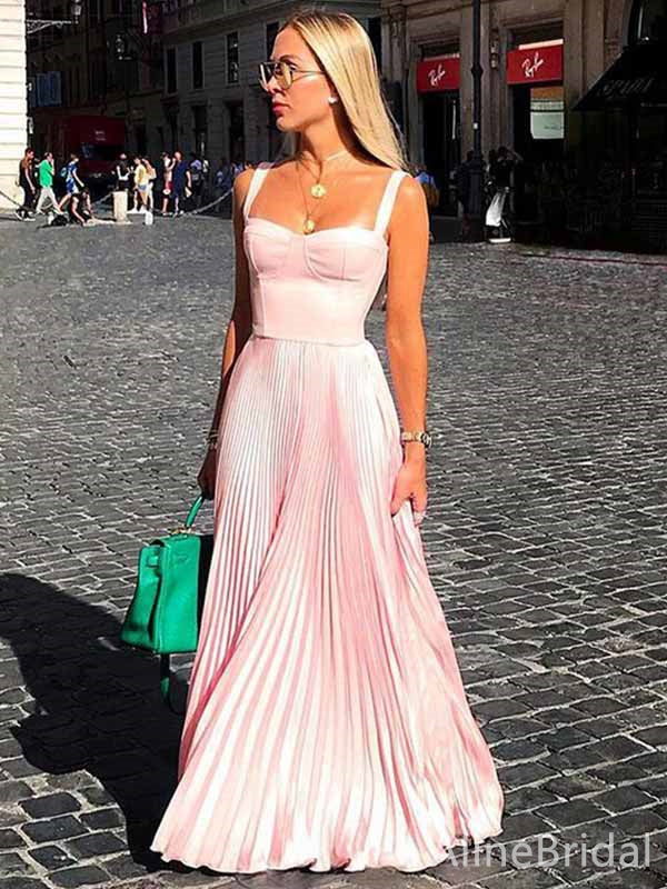 Elegant Pink Sweetheart A-line Long Prom Dress, Evening Dress, PD381850