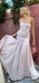 Simple Light Pink Strapless A-line Long Prom Dress with Tulle Skirt, PD381893