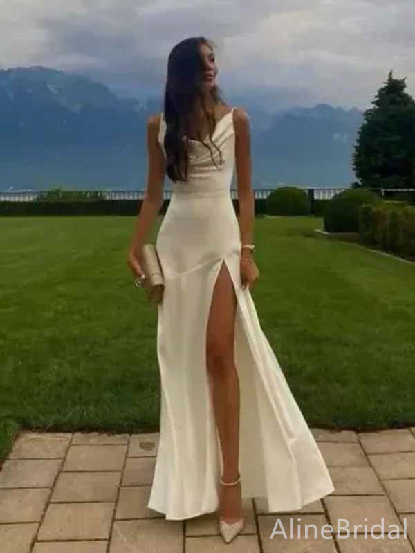 Gorgeous Ivory Cowl Neck Mermaid Long Prom Dress, Evening Dress, PD381927