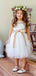 Cute Ivory Lace A-line Long Flower Girl Dress, FGS183