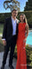 Simple Red Sleeveless Mermaid Long Prom Dress, PD381993