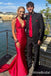 Sexy Red Deep V-neck Halter Long Mermaid Prom Dress, Evening Dress, PD382107