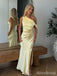 Gorgeous Yellow Off-the-Shoulder Long Mermaid  Prom Dress with Side Slit, Evening Dress,PD382147