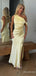 Gorgeous Yellow Off-the-Shoulder Long Mermaid  Prom Dress with Side Slit, Evening Dress,PD382147
