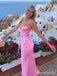 Gorgeous Pink Spaghetti Strap Mermaid Long Prom Dress,Evening Dress,PD382172