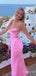 Gorgeous Pink Spaghetti Strap Mermaid Long Prom Dress,Evening Dress,PD382172