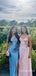 Stunning Strapless Blue Maxi Long Mermaid Prom Dress with Slit, Evening Dress , PD382234