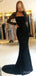 Sexy Black Long Sleeves Long Mermaid Prom Dress with Sheer Back, Evening Dress, PD37852