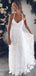 Sexy V-neck A-line Long Lace Wedding Dresses,WD3055