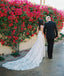 Gorgeous Strapless  Mermaid Ivory Lace With Train Wedding Party Dresses, WD0093