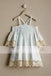 Light Tiffany Blue Unique Fashion Off Shoulder Half Sleeve Flower Girl Dresses, FGS067