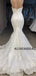 Lace Off the Shoulder Ivory Mermaid Wedding Dresses with Train, WD1206