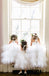 Off White Tulle Lace Top Ruffles Criss-cross Back Lovely Flower Girl Dresses, FG065