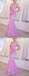Glamours Pink Off the Shoulder Sequins Mermaid Organza Prom Dress, Evening Gown, PD00342