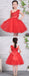 Red Tulle Unique One Shoulder Applique Flower Girl Dresses, FGS137
