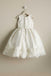 Round Neck Stunning Ivory Lace Cute  Flower Girl Dresses, FGS100