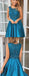 Royal Blue Satin Beading Sleeveless Charming Prom Dresses, PD00279