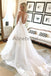 Simple White Spaghetti Strap Backless Beach Wedding Dresses, AB1522