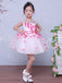 Unique Rose Applique Cap Sleeve Fashion Flower Girl Dresses, FGS033