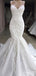 Elegant V-neck Spaghetti Strap Mermaid Long Wedding Dresses,WD3092