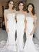 Elegant One shoulder Sleeveless A-line Long Bridesmaid Dress, PD3169