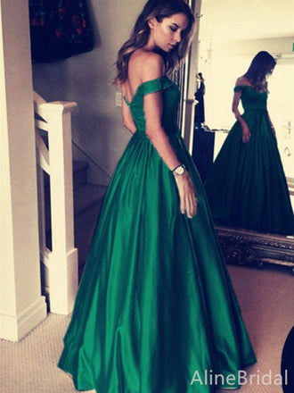 Sexy V-neck Off-Shoulder A-line Long Prom Dress,PD38086