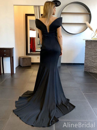 Sexy Black Side Slit Sweetheart Mermaid Long Prom Dress, Evening Dress, PD38075