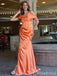 Gorgeous V-neck Off-Shoulder Mermaid Long Prom Dress,PD38070