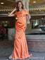 Gorgeous V-neck Off-Shoulder Mermaid Long Prom Dress,PD38070