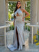 Elegant Halter Split Side Mermaid Long Prom Dress,PD38107