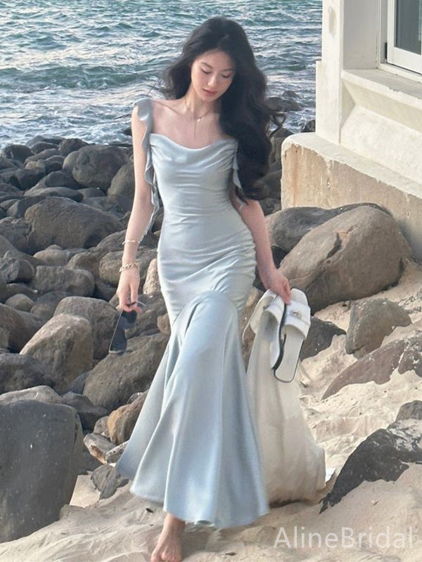 Elegant V-neck Mermaid Long Prom Dress,PD38125