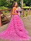 Elegant Strapless A-line Long Prom Dress,PD38159