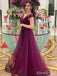 Simple Elegant V-neck A-line Long Prom Dress,PD38167