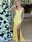 Elegant V-neck Spaghetti Strap Mermaid Long Prom Dress,PD381771