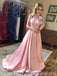 Elegant Halter Backless A-line Long Prom Dress,PD381773