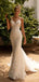 Luxury V-neck Spaghetti Strap Mermaid Long Wedding Dresses,WD3075