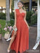 Elegant One Shoulder Split Side A-line Long Prom Dress,PD381849