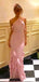 Unique Pink Halter Mermaid Long Prom Dress,PD381888