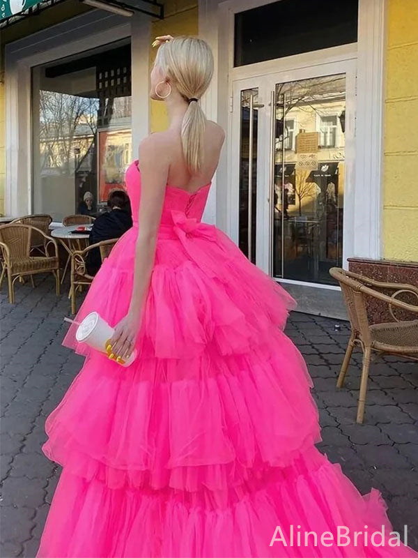 Sexy Strapless A-line Long Prom Dress,PD37654