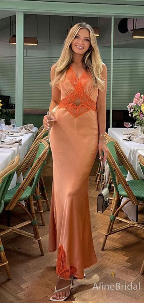 Elegant V-neck Mermaid Long Prom Dress,Evening Dress,PD382173