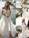 Elegant V-neck Off-Shoulder Mermaid Long Wedding Dresses,WD3069