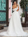 Elegant Off-Shoulder Strapless A-line Long Wedding Dresses,WD3082