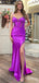 Elegant Spaghetti Strap Split Side Mermaid Long Prom Dress,Evening Dress,PD37730