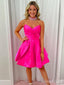 Elegant V-neck Strapless A-line Short Mini Homecoming Dress, HD3260