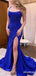 Sparkly Spaghetti Strap Split Side Mermaid Long Prom Dress,Evening Dress,PD37760