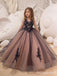 Cute V-neck Lace Appliques A-line Flower Girl Dresses FGS152