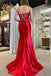 Sexy Strapless Sleeveless Side Slit Mermaid Floor Length Prom Dress, PD3643