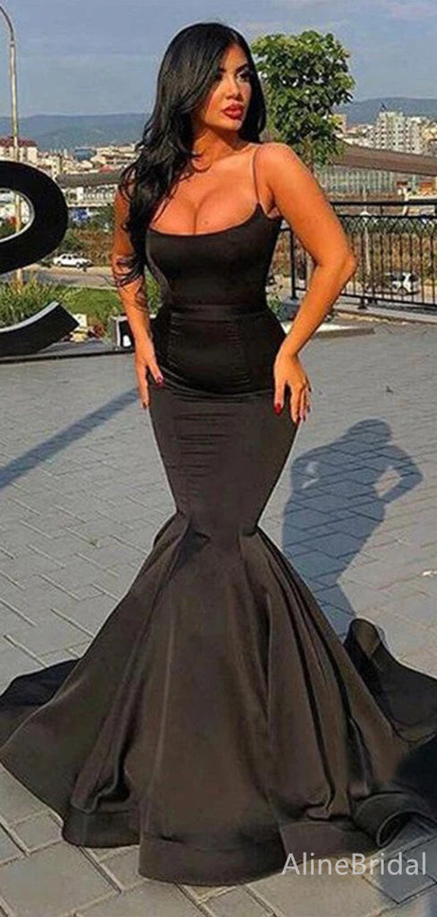 Elegant Spaghetti Strap Mermaid Long Prom Dress,PD37842